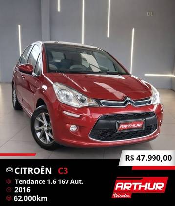 CITROËN C3 1.6 TENDANCE 16V FLEX 4P AUTOMÁTICO